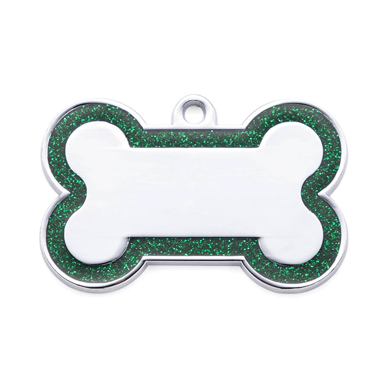 Zinc Alloy Enamel Engravable Bone Dog Tags / Lot of 10pcs / KT1001