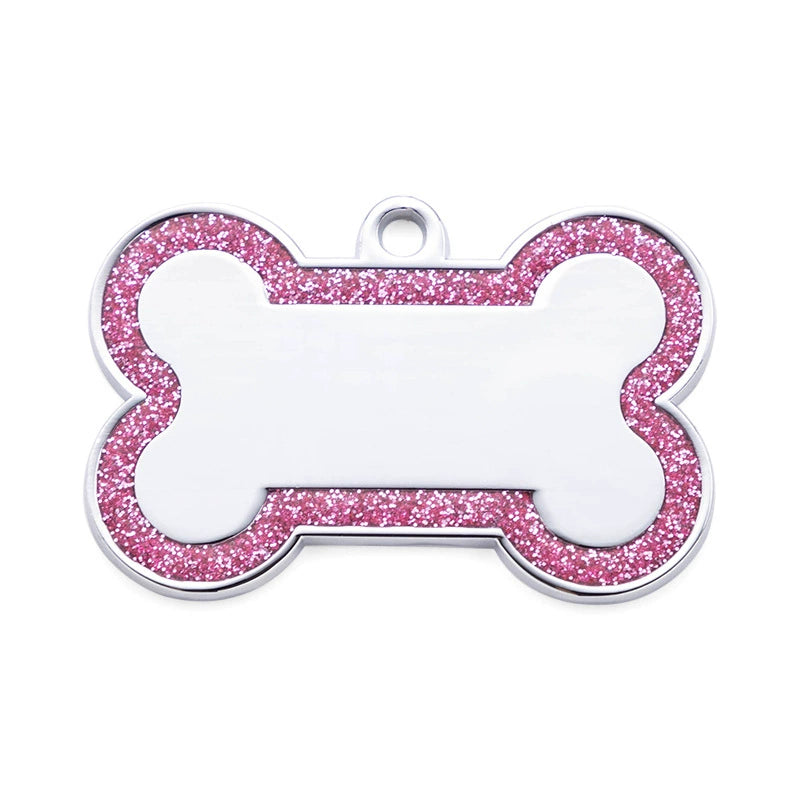 Zinc Alloy Enamel Engravable Bone Dog Tags / Lot of 10pcs / KT1001