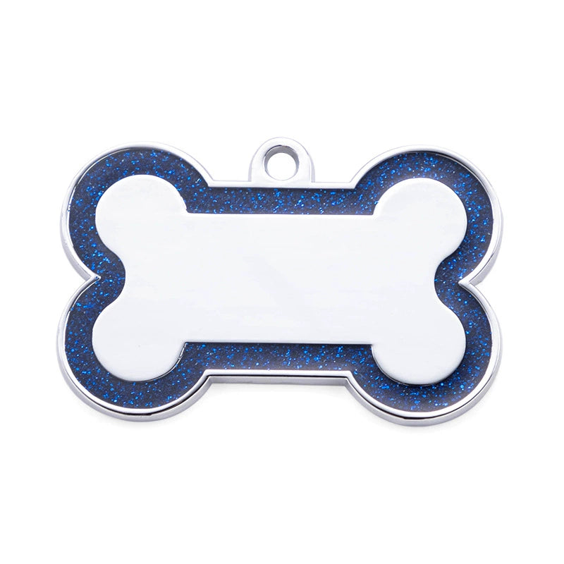 Zinc Alloy Enamel Engravable Bone Dog Tags / Lot of 10pcs / KT1001