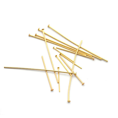 0.5-0.7mm Gold Plated T Type Jewelry Making Head Pins (pack-of-400)