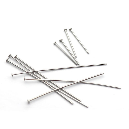 0.5-0.7mm Stainless Steel T Type Jewelry Making Head Pins (pack-of-400)