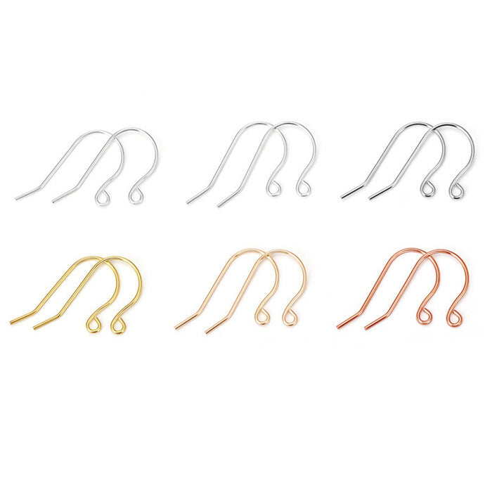 0.6mm Sterling Silver Earring Hooks ( pk of 10 pairs ) / KA4042