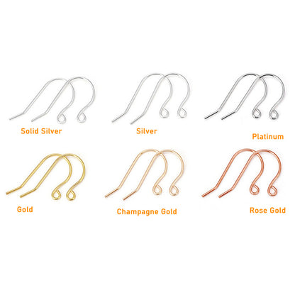 0.6mm Sterling Silver Earring Hooks ( pk of 10 pairs ) / KA4042