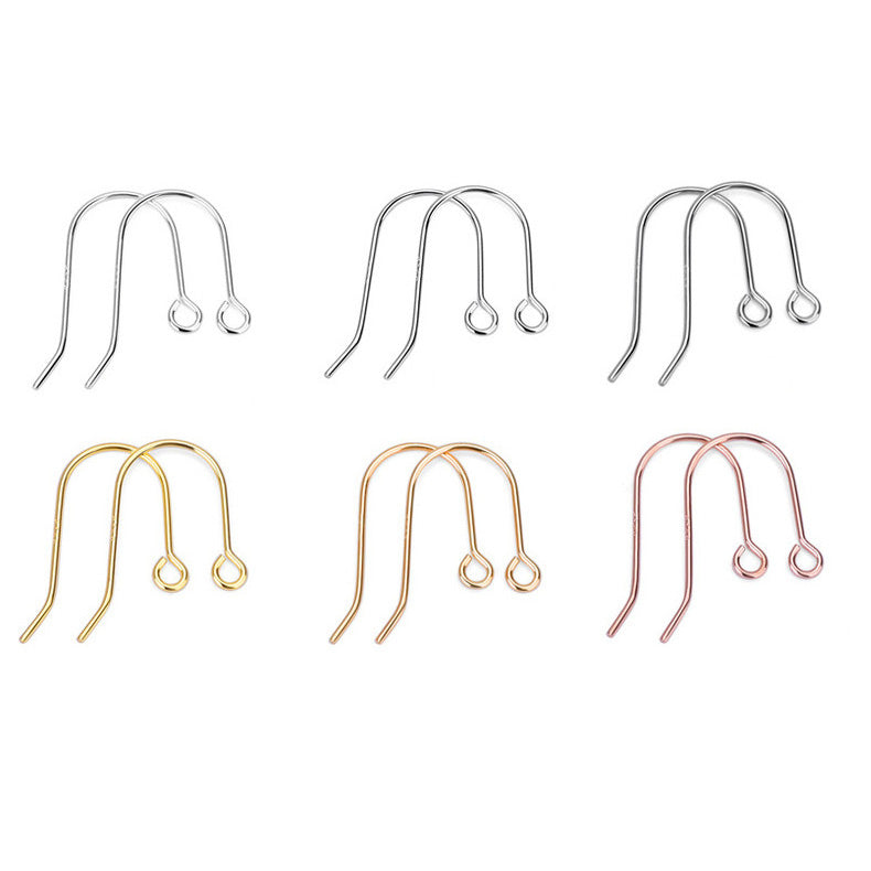 0.6mm U Shape Sterling Silver Earring Hooks ( pk of 10 pairs ) / KA4044