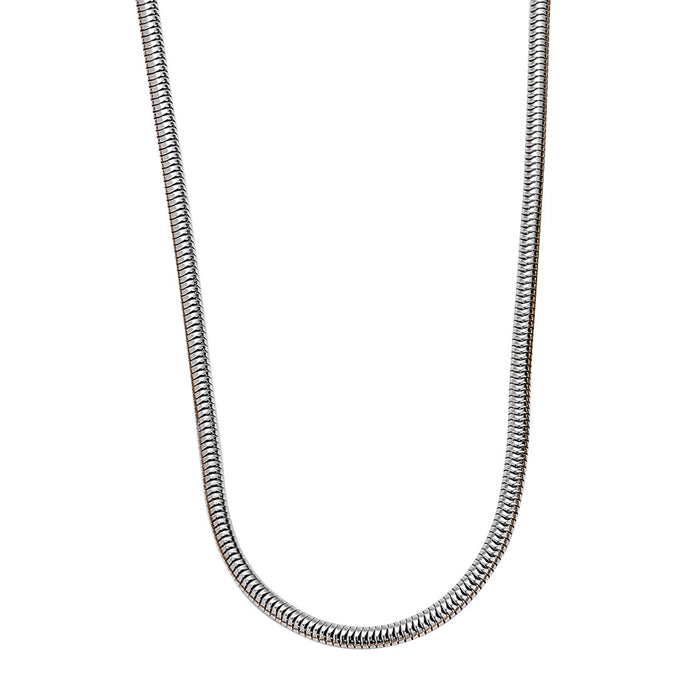 0.9-3.2mm Stainless Steel Rounded Snake Chain Necklace / KJ0229