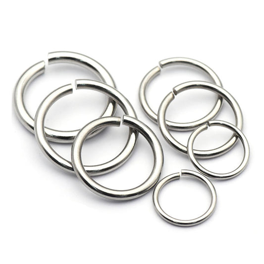 7-18mm Round Stainless Steel Jump Rings ( pk of 200 )