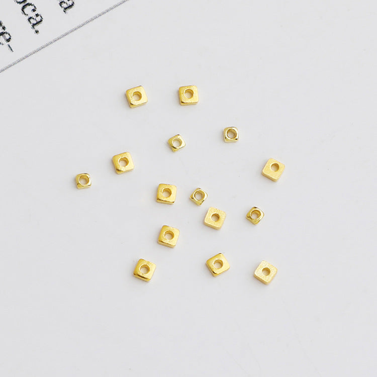 Gold Filled, 1.5-2mm Cube, Sterling Silver Beads ( pk of 10 )