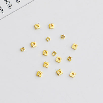 Gold Filled, 1.5-2mm Cube, Sterling Silver Beads ( pk of 10 )