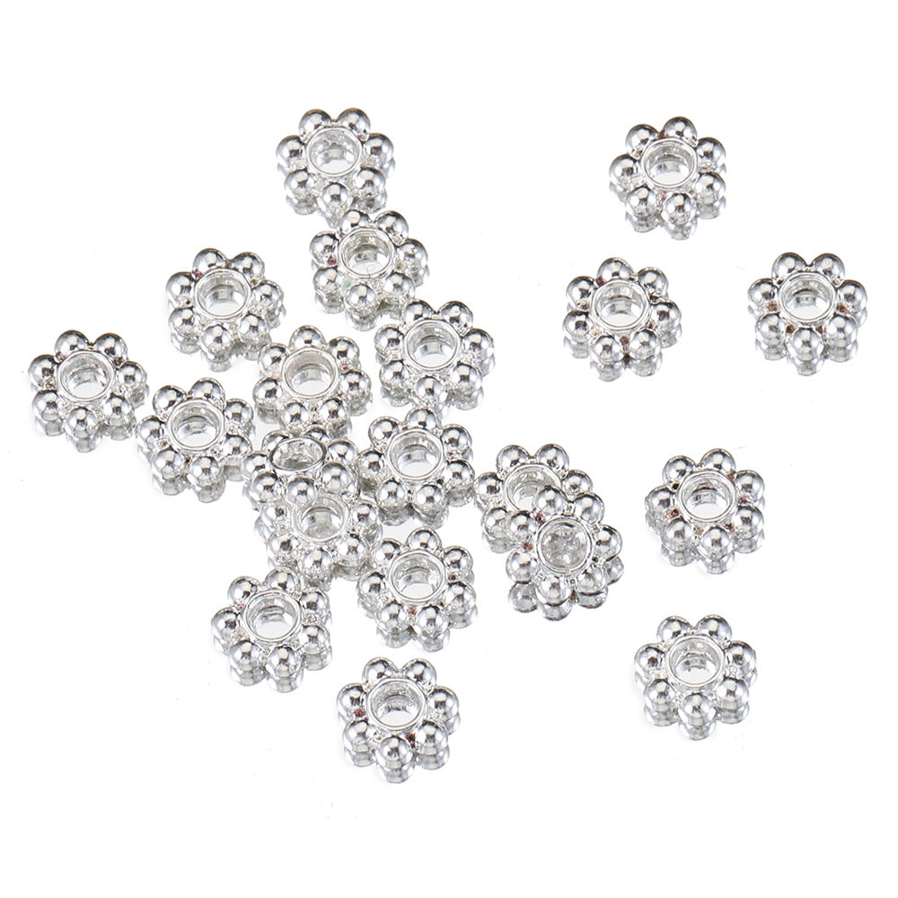 Alloy, 14k Gold-filled, Snowflake spacer Beads ( pk of 100 )