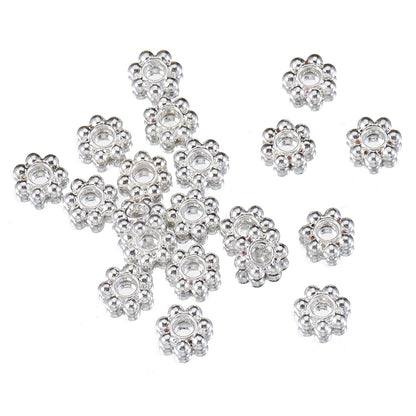 Alloy, 14k Gold-filled, Snowflake spacer Beads ( pk of 100 )