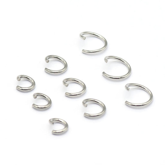 2.5-12mm Round Stainless Steel Jump Rings ( pk of 200)