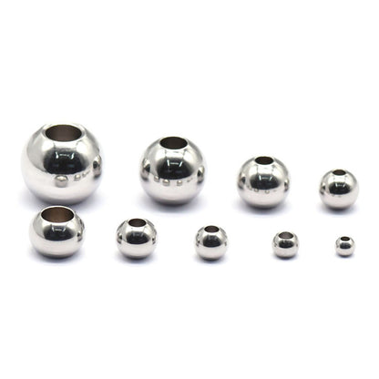 Various Size Stainless Steel Solid Colors Beads (pack of 200)