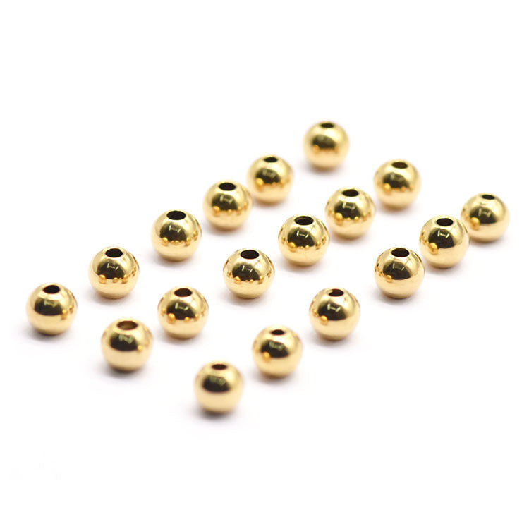 Various Size Stainless Steel Gold Plated Colors Beads (pack of 200)