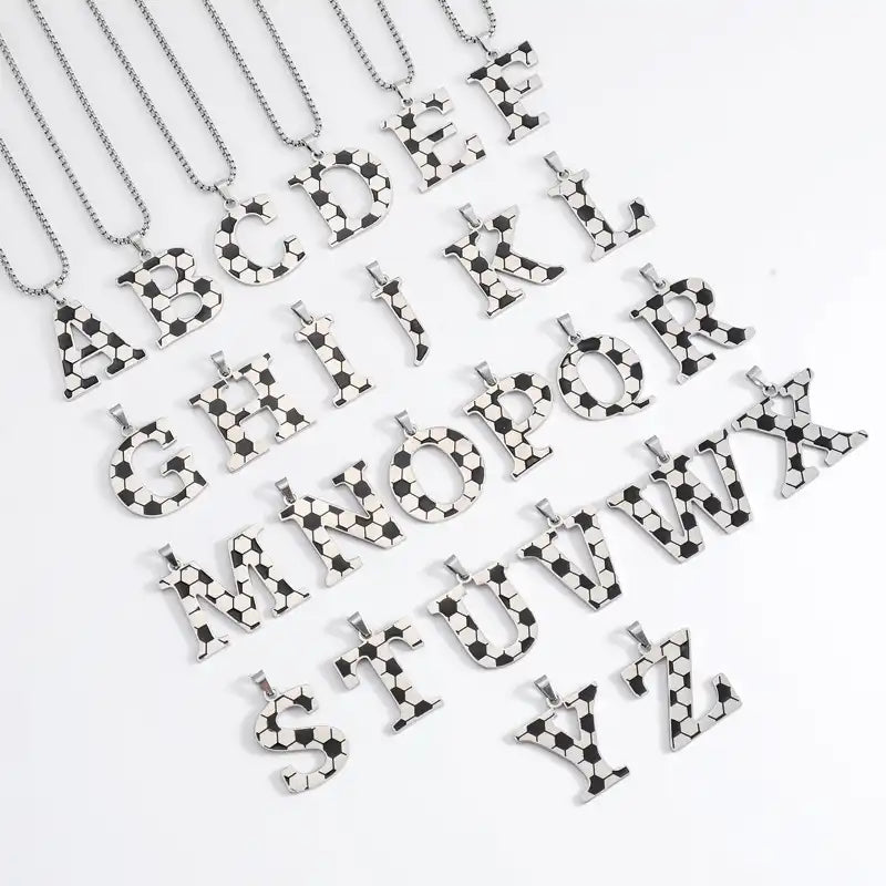 18K Gold PVD Stainless Steel Letter Initial Pendant Necklace / 25005005