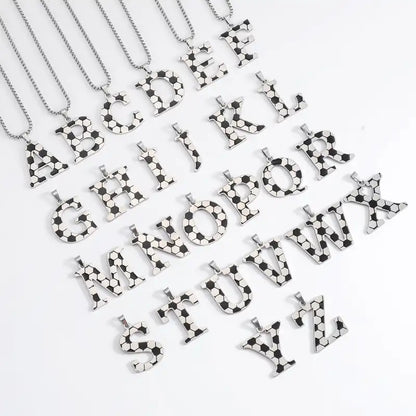 18K Gold PVD Stainless Steel Letter Initial Pendant Necklace / 25005005