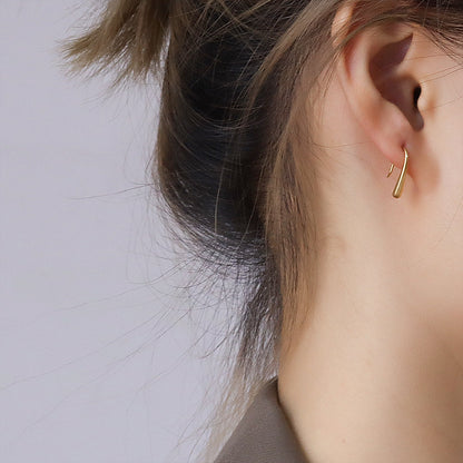 18K Gold PVD Stainless Steel Minimalist Earrings / 25103005