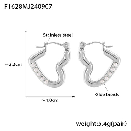 18K Gold PVD Stainless Steel Trendy Earrings / 25103004