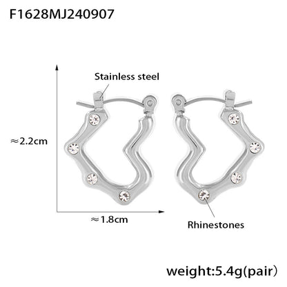 18K Gold PVD Stainless Steel Trendy Earrings / 25103004