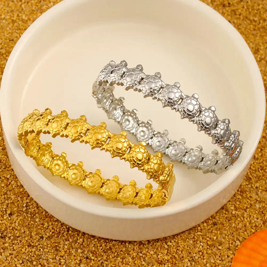 18K Gold PVD titanium steel Turtle Bracelet / 25303086