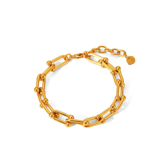 18K Gold PVD Stainless Steel Chain Bracelet / KB0027