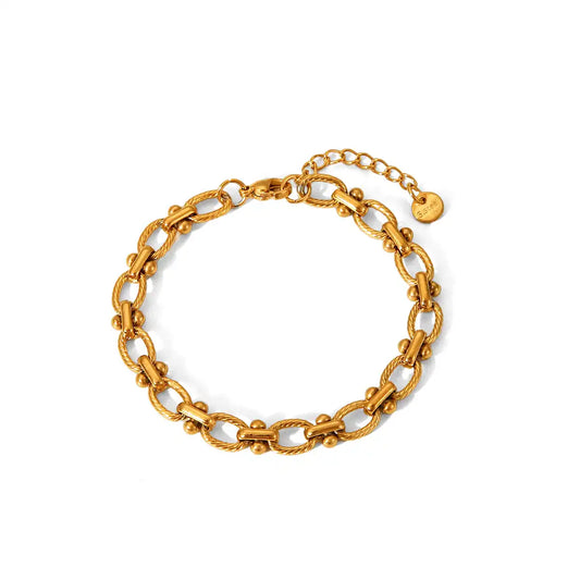 18K Gold PVD Stainless Steel Chain Bracelet Wholesale / KB0025