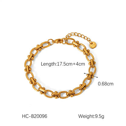 18K Gold PVD Stainless Steel Chain Bracelet Wholesale / KB0025