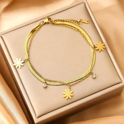 18K Gold PVD titanium steel Snake Chain bracelet / 25303080