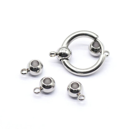 Stainless Steel Jewelry Making Beads Connectors Beads (pack of 200)