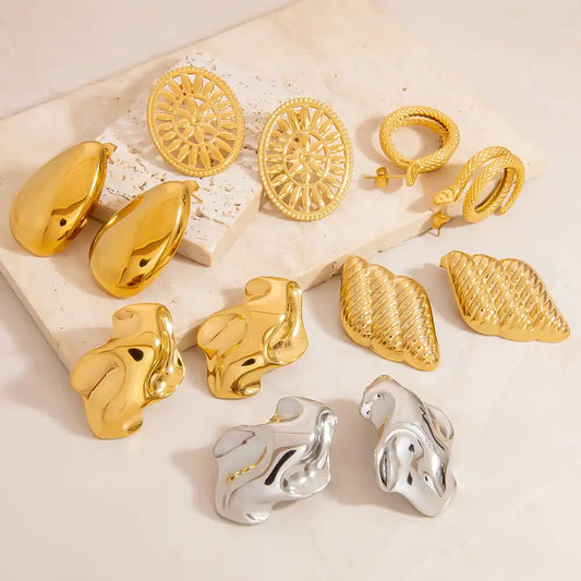 1 Pair Stainless steel irregular geometric fashion Stud earrings / 25104024