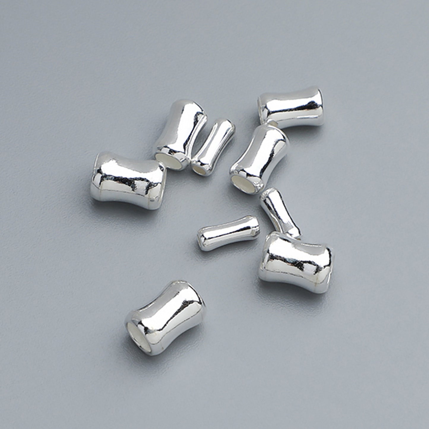 2-4mm Tube,Sterling Silver Beads ( pk of 10 )