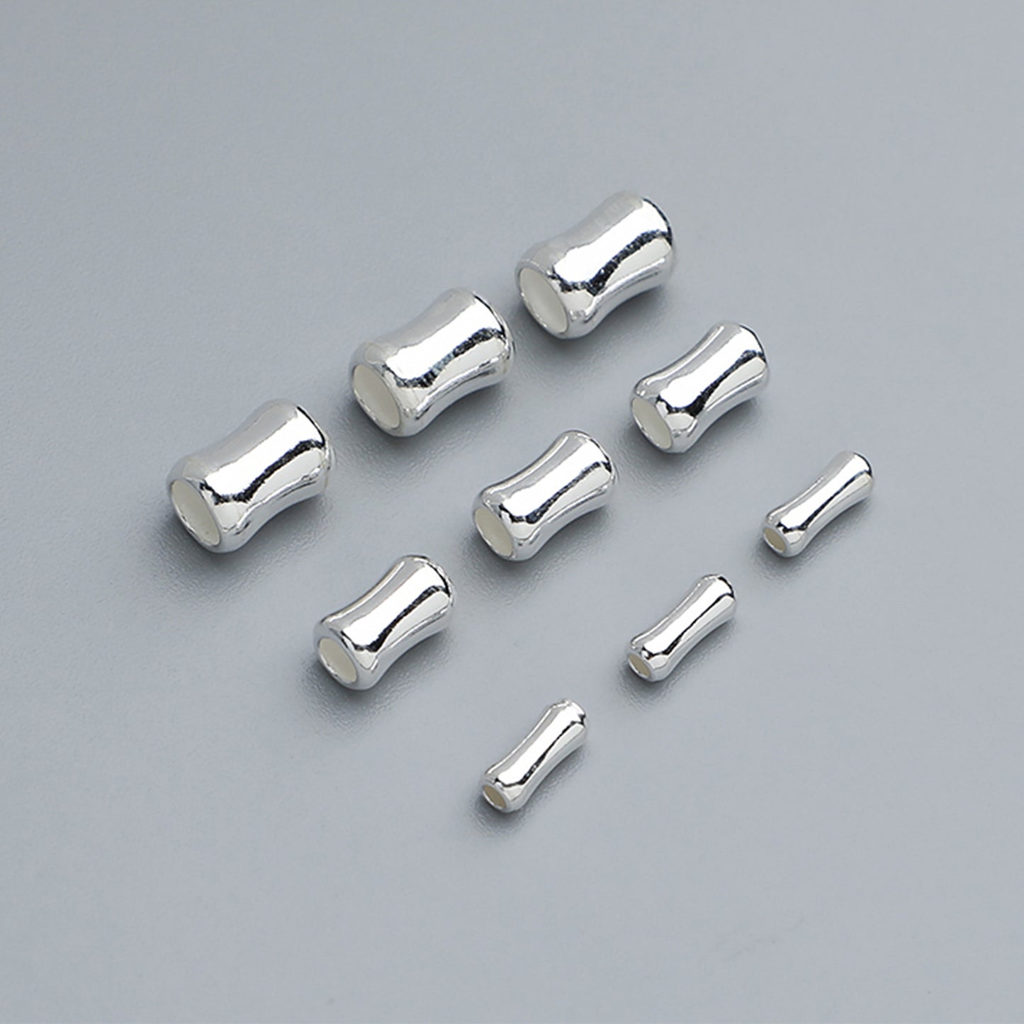 2-4mm Tube,Sterling Silver Beads ( pk of 10 )