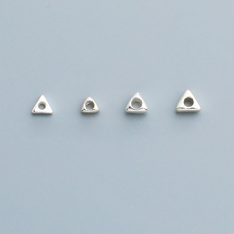 2.5-3.5mm Triangle Beads Sterling Silver Beads ( pk of 10 )