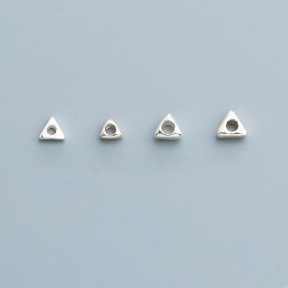 2.5-3.5mm Triangle Beads Sterling Silver Beads ( pk of 10 )