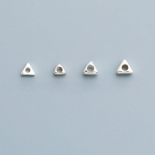 2.5-3.5mm Triangle Beads Sterling Silver Beads ( pk of 10 )