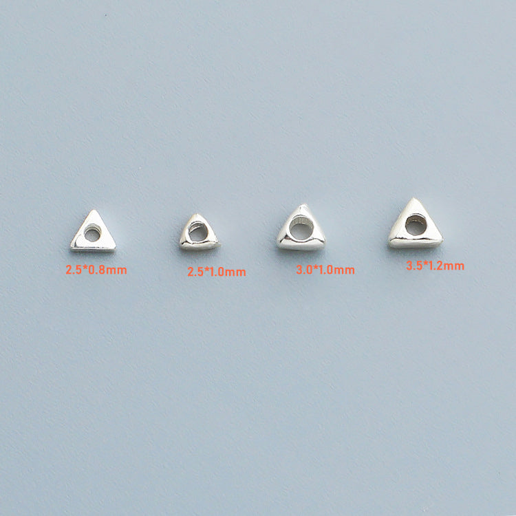 2.5-3.5mm Triangle Beads Sterling Silver Beads ( pk of 10 )