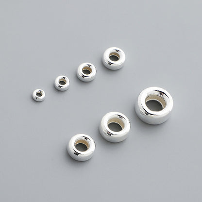 3-10mm Cylinder Beads Sterling Silver Beads ( pk of 10 )