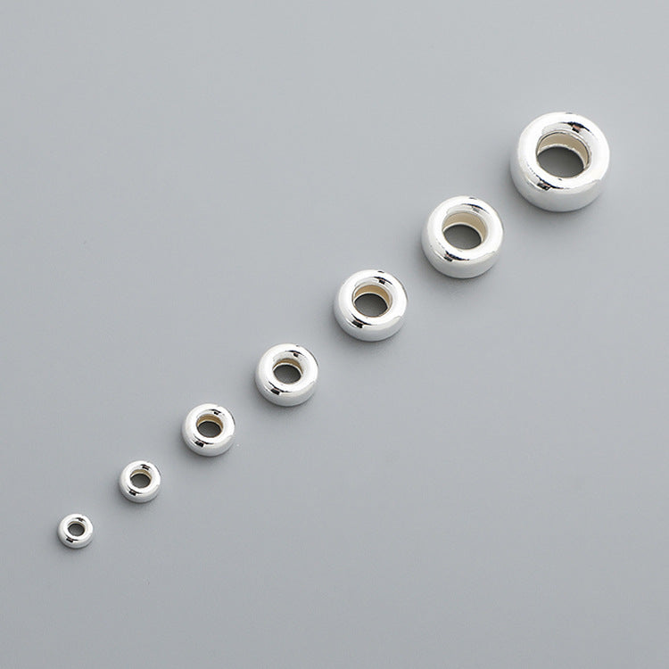 3-10mm Cylinder Beads Sterling Silver Beads ( pk of 10 )