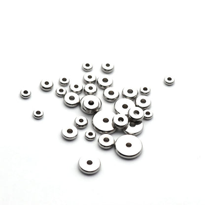 3-10mm Stainless Steel Flat Round Jewelry Making Spacer Beads (pack of 200)