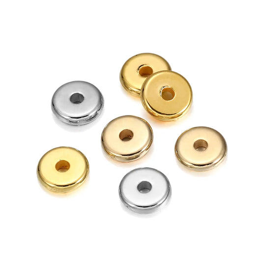 3-10mm Stainless Steel Flat Round Jewelry Making Spacer Beads (pack of 200)