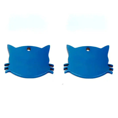 34*25mm Stainless Steel Engravable Hollow Cat Tags ( pk of 10 ) / KT0037