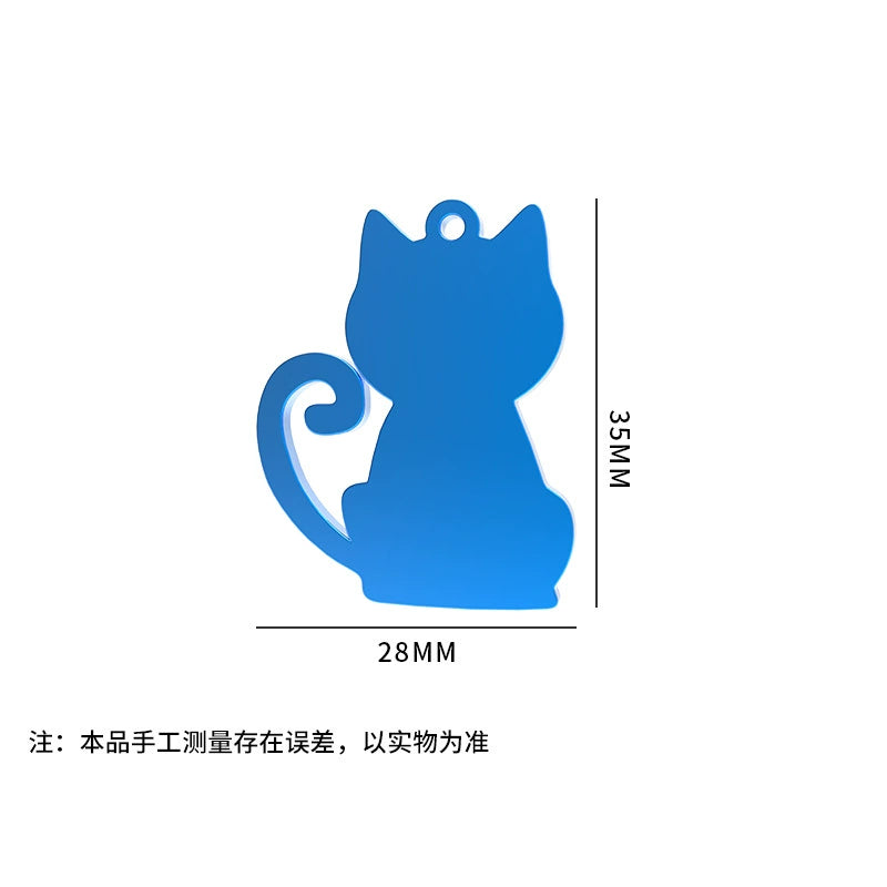 35*28mm Stainless Steel Engravable Hollow Cat Tags ( pk of 10 ) / KT0038