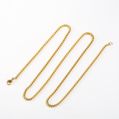 3mm Stainless Steel Chain Necklace ( Pk of 10 ) / KJ0215