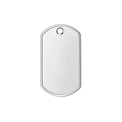 50*28mm Stainless Steel Engravable Military Dog Tags ( pk of 10 ) / KT0013