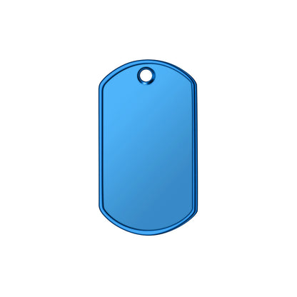 50*28mm Stainless Steel Engravable Military Dog Tags ( pk of 10 ) / KT0013