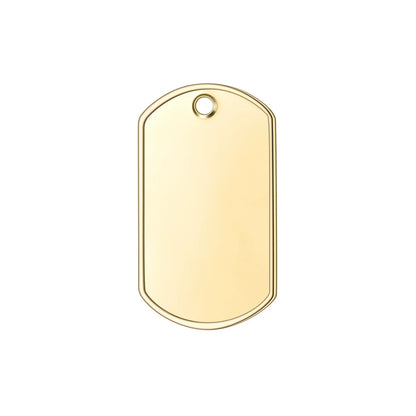 50*28mm Stainless Steel Engravable Military Dog Tags ( pk of 10 ) / KT0013
