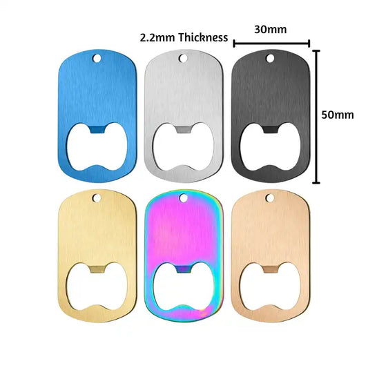 50*30mm Engravable stainless steel keychain bottle opener / KC4001