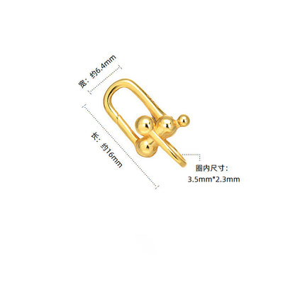 6.4*16mm Sterling Silver Vachette Clasps for Necklace ( pk of 10 )