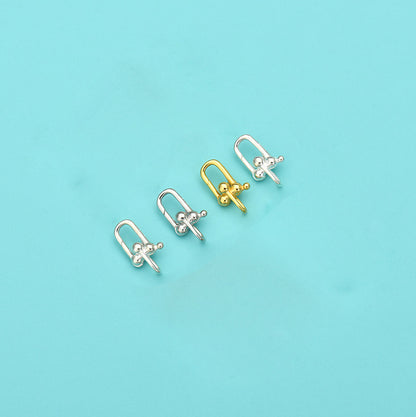 6.4*16mm Sterling Silver Vachette Clasps for Necklace ( pk of 10 )