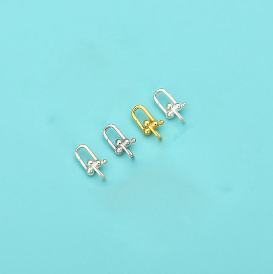 6.4*16mm Sterling Silver Vachette Clasps for Necklace ( pk of 10 )