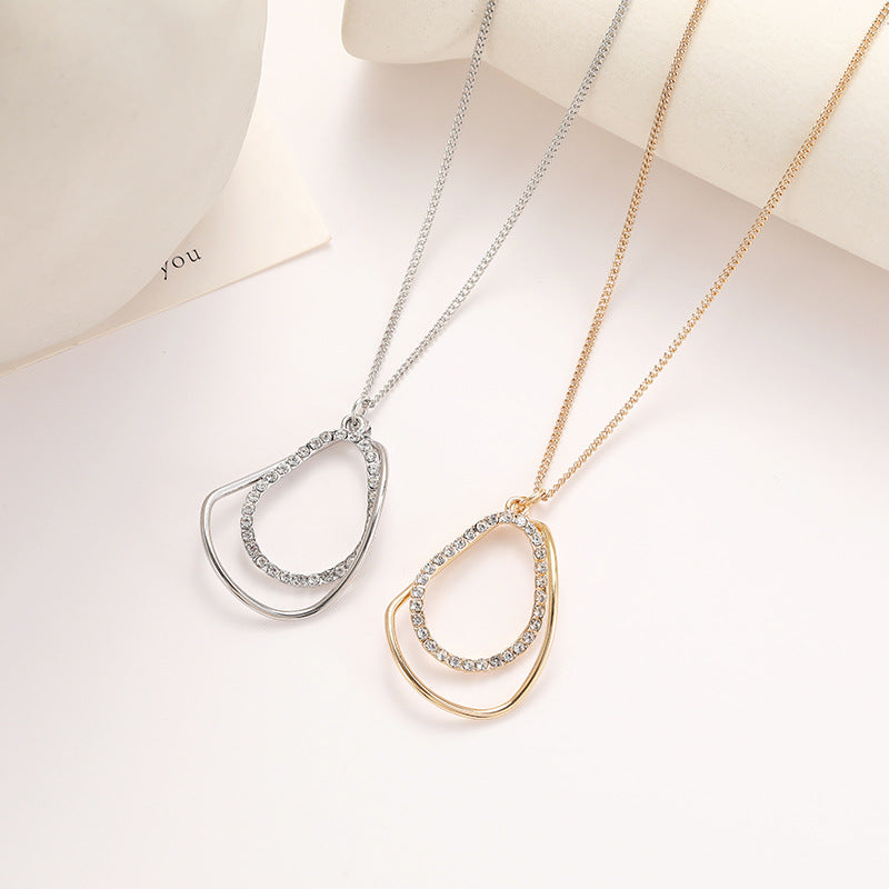 64cm Alloy Women Water Drop Pendant Necklace / KJ0183